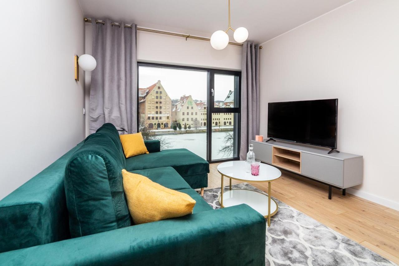 Pobookowane River View Apartments Gdańsk Exteriör bild