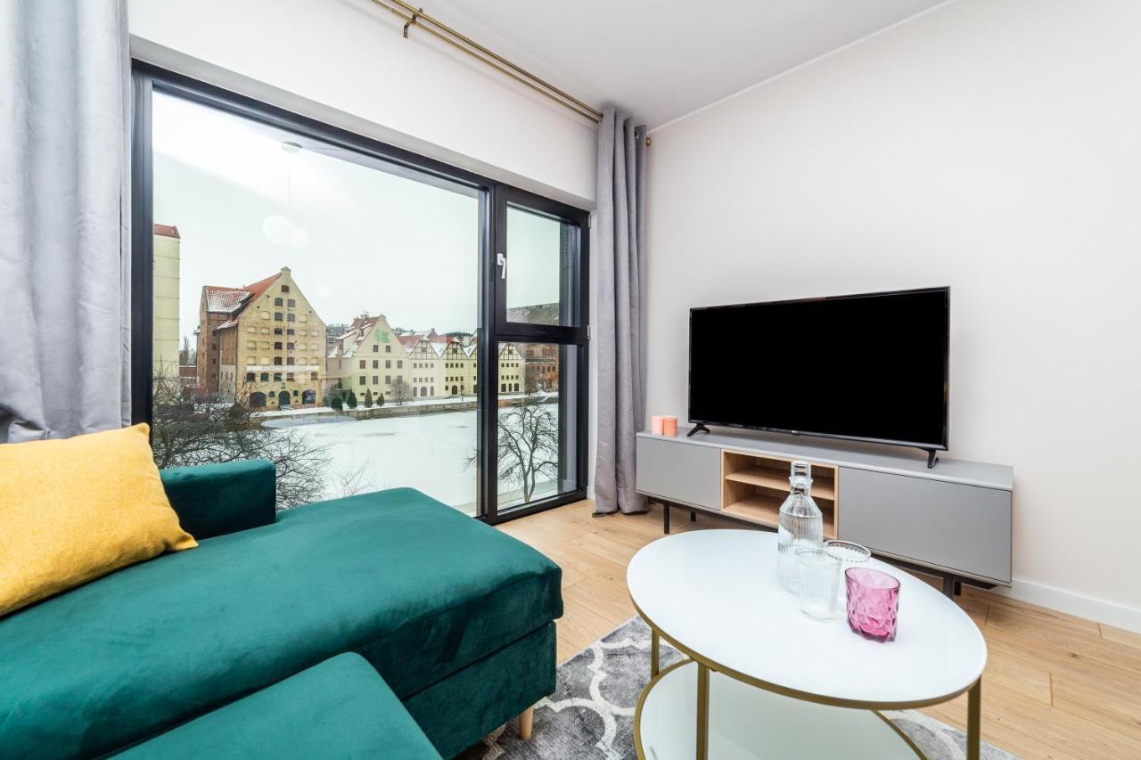 Pobookowane River View Apartments Gdańsk Exteriör bild