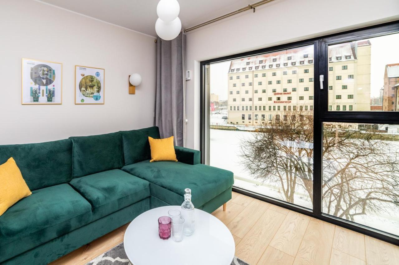 Pobookowane River View Apartments Gdańsk Exteriör bild