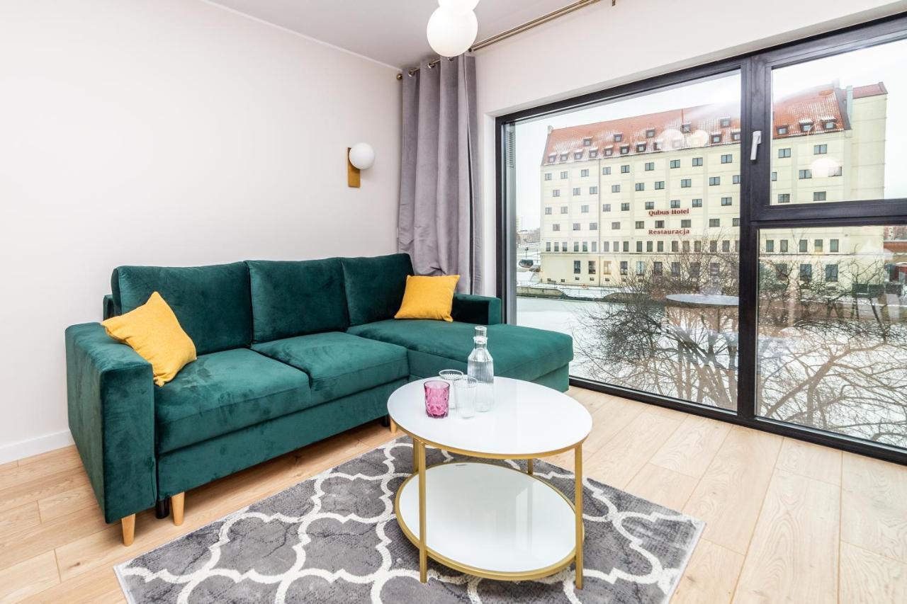 Pobookowane River View Apartments Gdańsk Exteriör bild