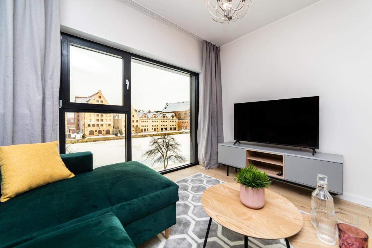 Pobookowane River View Apartments Gdańsk Exteriör bild