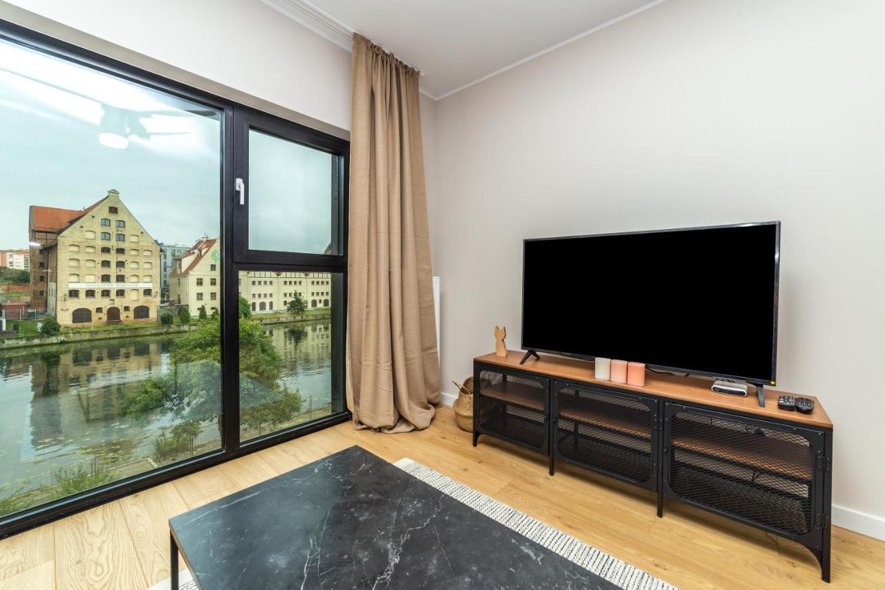Pobookowane River View Apartments Gdańsk Exteriör bild